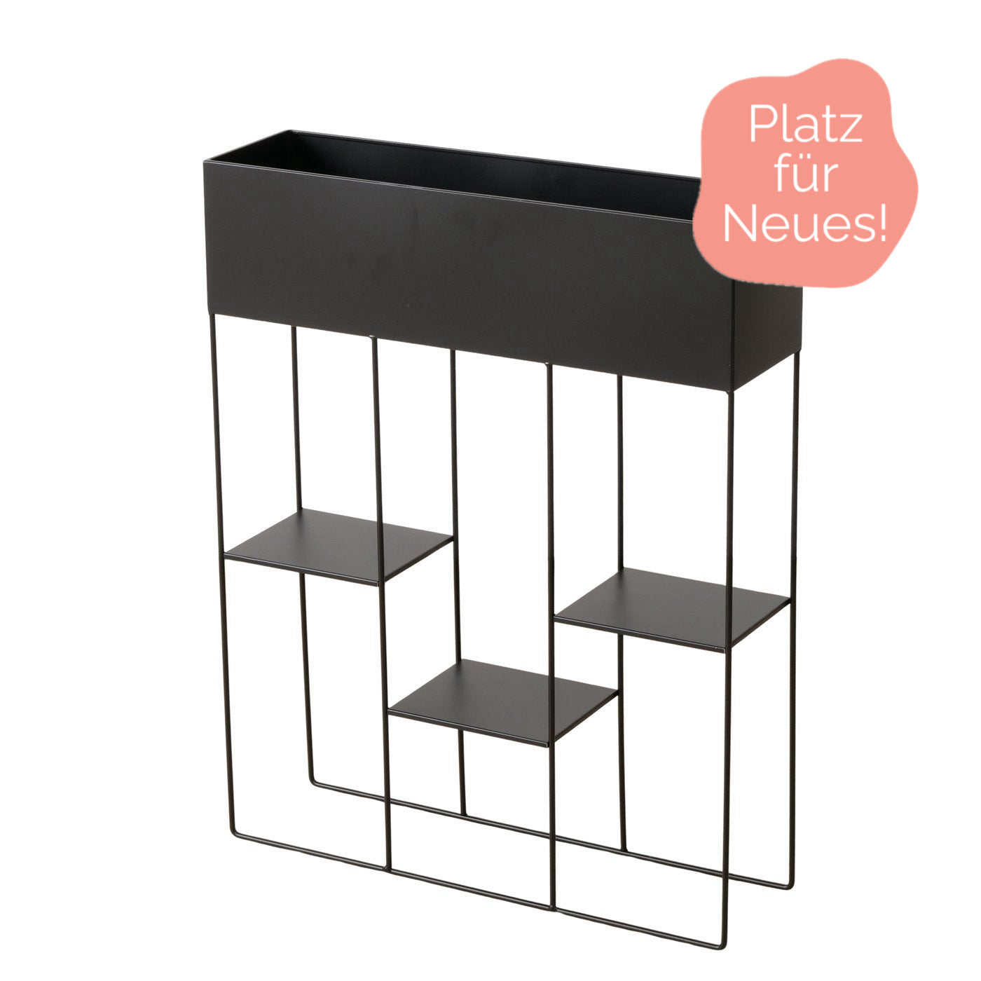 Modernes Regal aus Metall mit 3 Regalböden und Blumenkasten (indoor) von Boltze zum Top Preis
