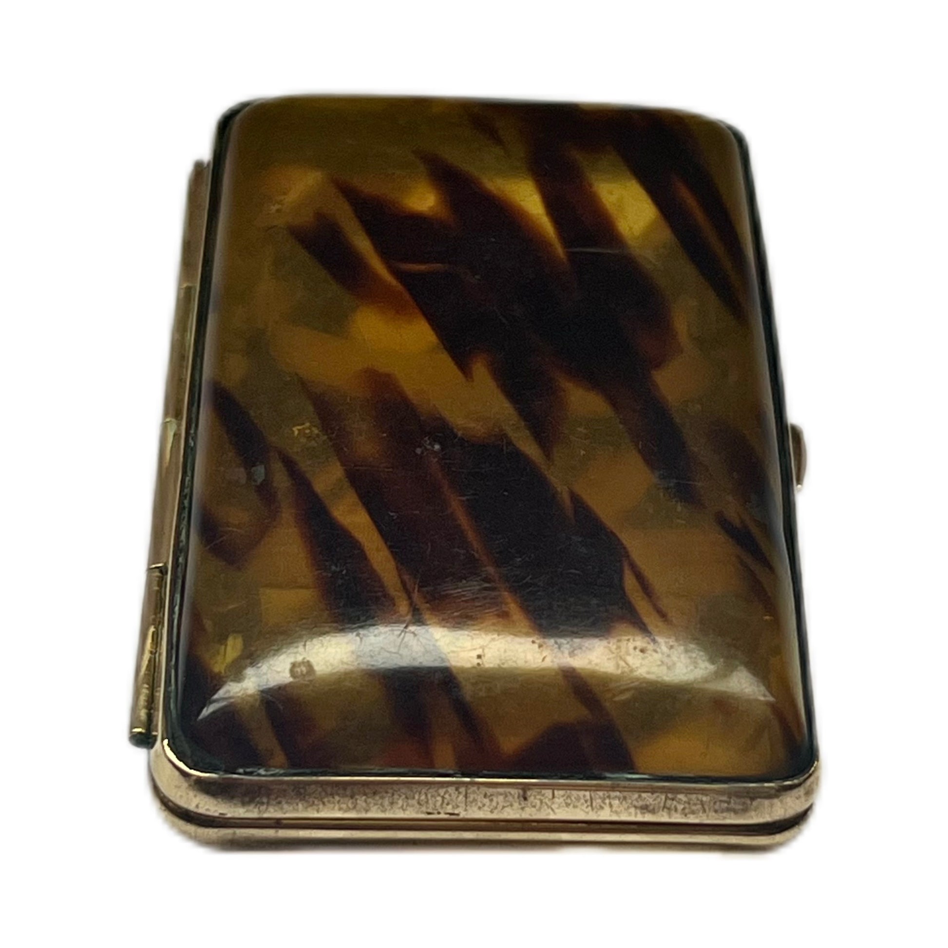 tortoise shell cigarette holder Antique Edwardian to Art Deco faux  tortoiseshell celluloid cigarette case