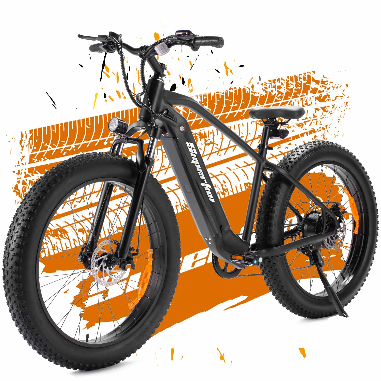 Superfun F2 750W Adult  Electric Mountain Bike with 26 x 4.0in Fat Tire