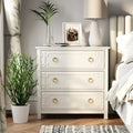 Breakwater Bay Farmhouse White 3-Drawer Dresser, Fully-Assembled French  Country Chest Of Drawers With Embossed Geometric Lines & Reviews