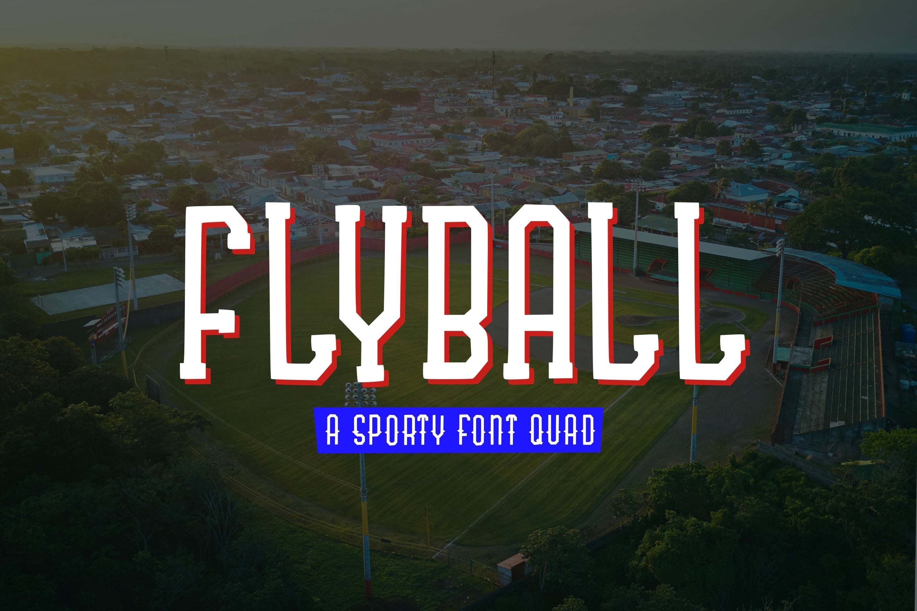 Fly Ball a Sporty Font Quad