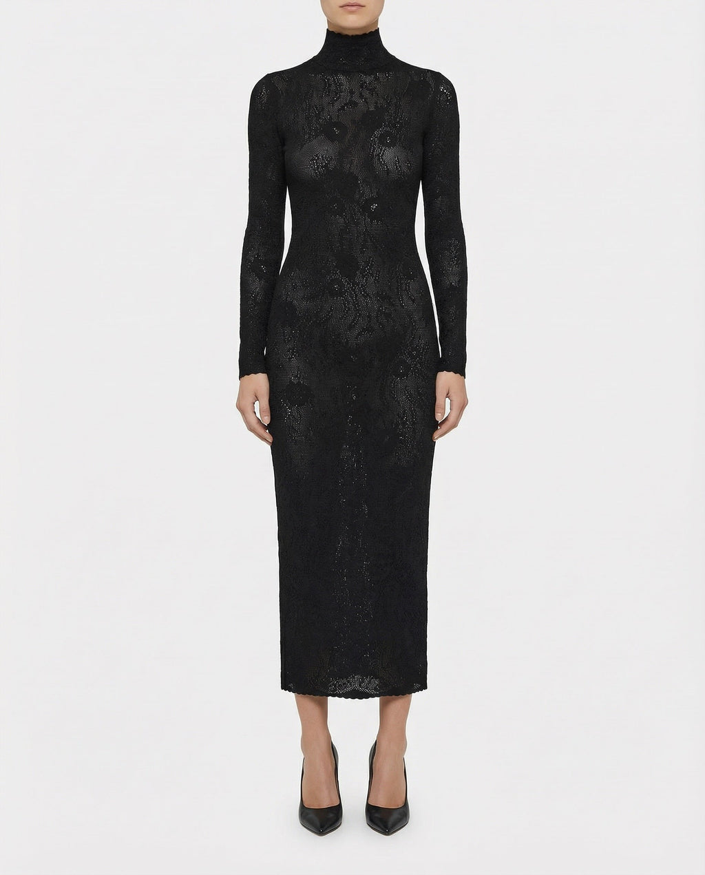 Floral lace midi dress