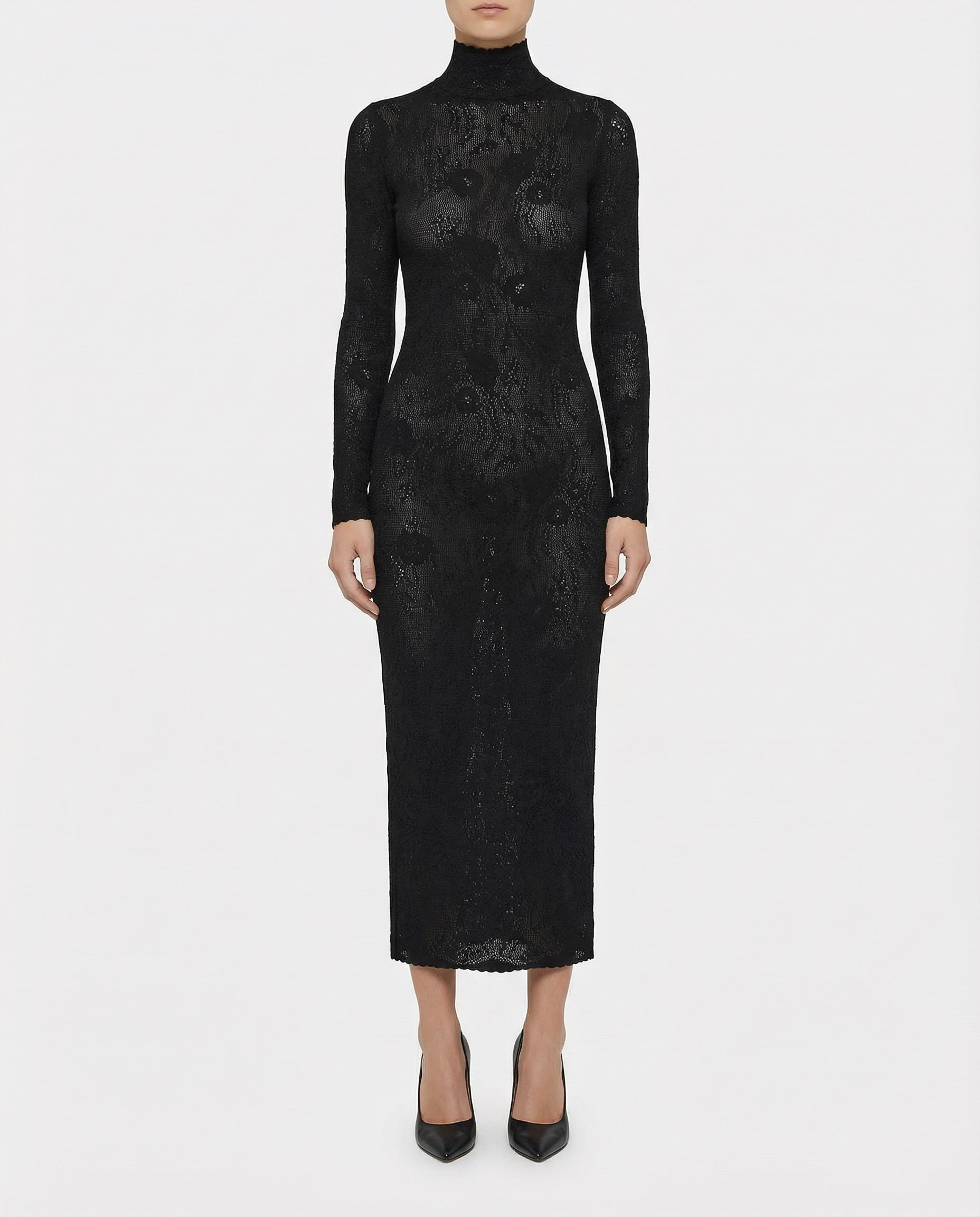 Floral lace midi dress