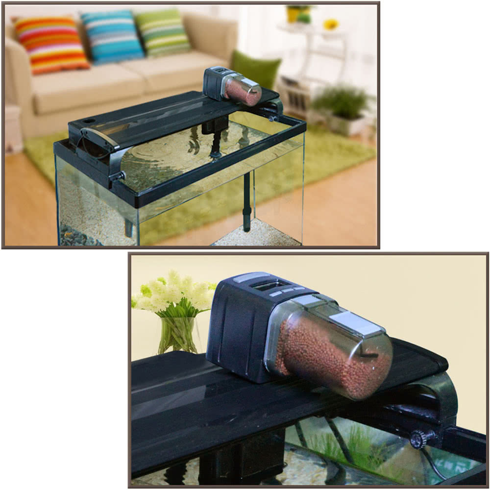 Automatic Fish Feeder Aquarium LCD Timer Adjustable Food Dispenser