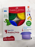Faber castell super modelling dough-4&6 shades -plastic knife +roller free.  1pack