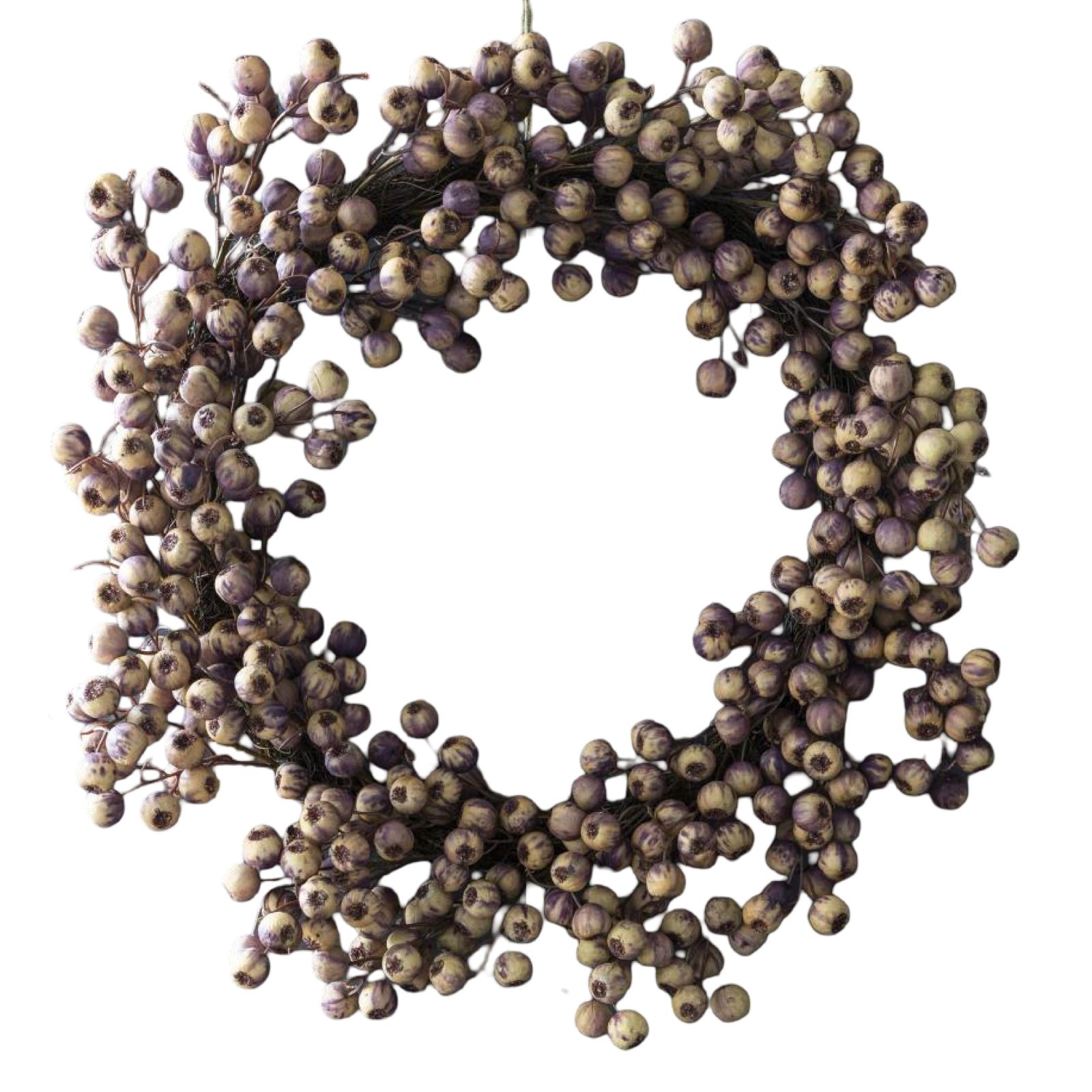 Abigail Ahern Artificial Hawthorn Wreath with Pink Berries – 27.5”