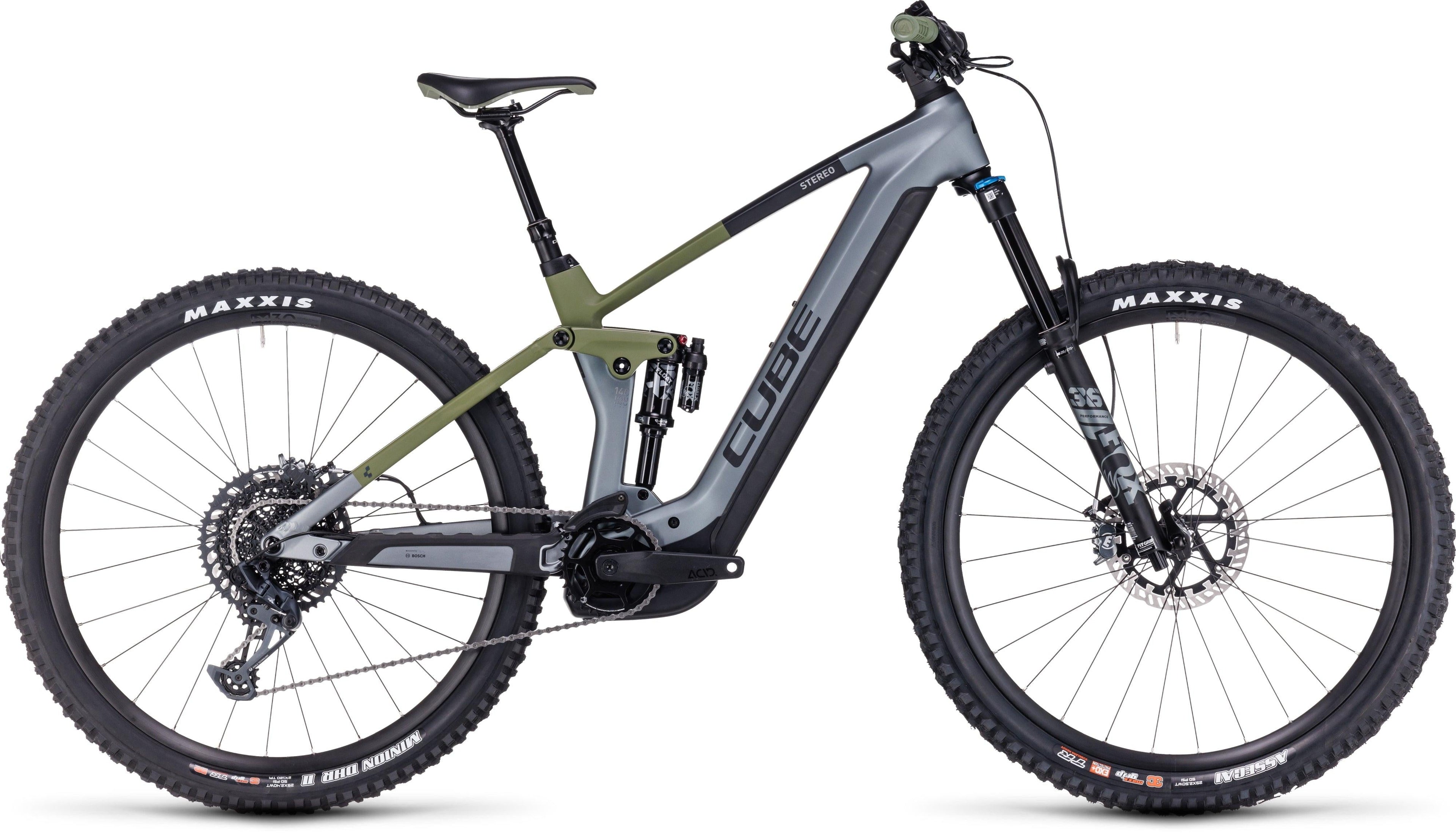 CUBE Stereo Hybrid 140 HPC TM 750 flashgrey´n´olive.