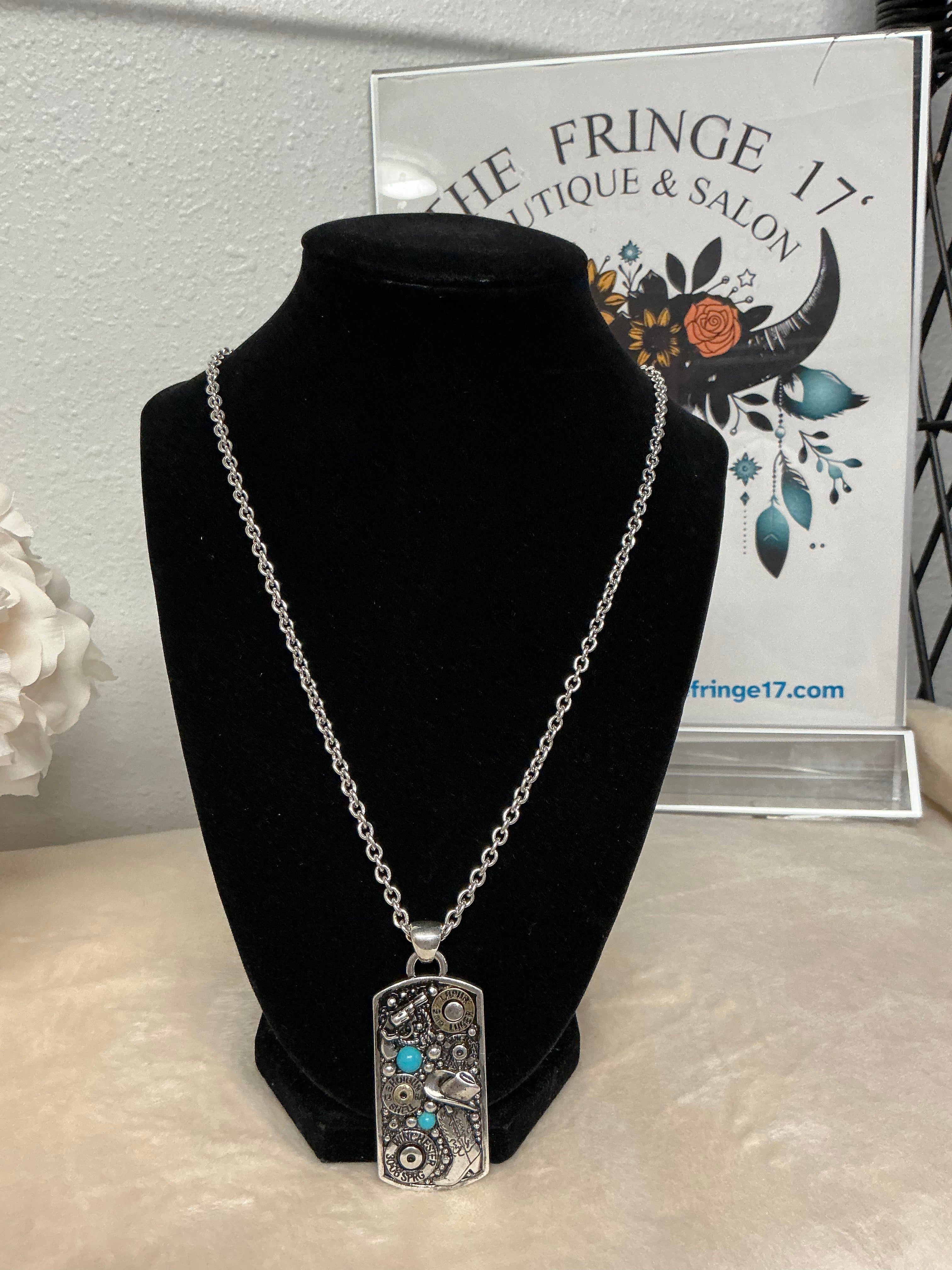 Outlaw Legend Turquoise & Two-Tone Western Necklace