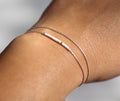 Bracelet Nymphéa - Double-tours - Perles miyuki blanches - Chaine serpent - Argent 925