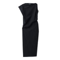 Drap asymmetric midi dress