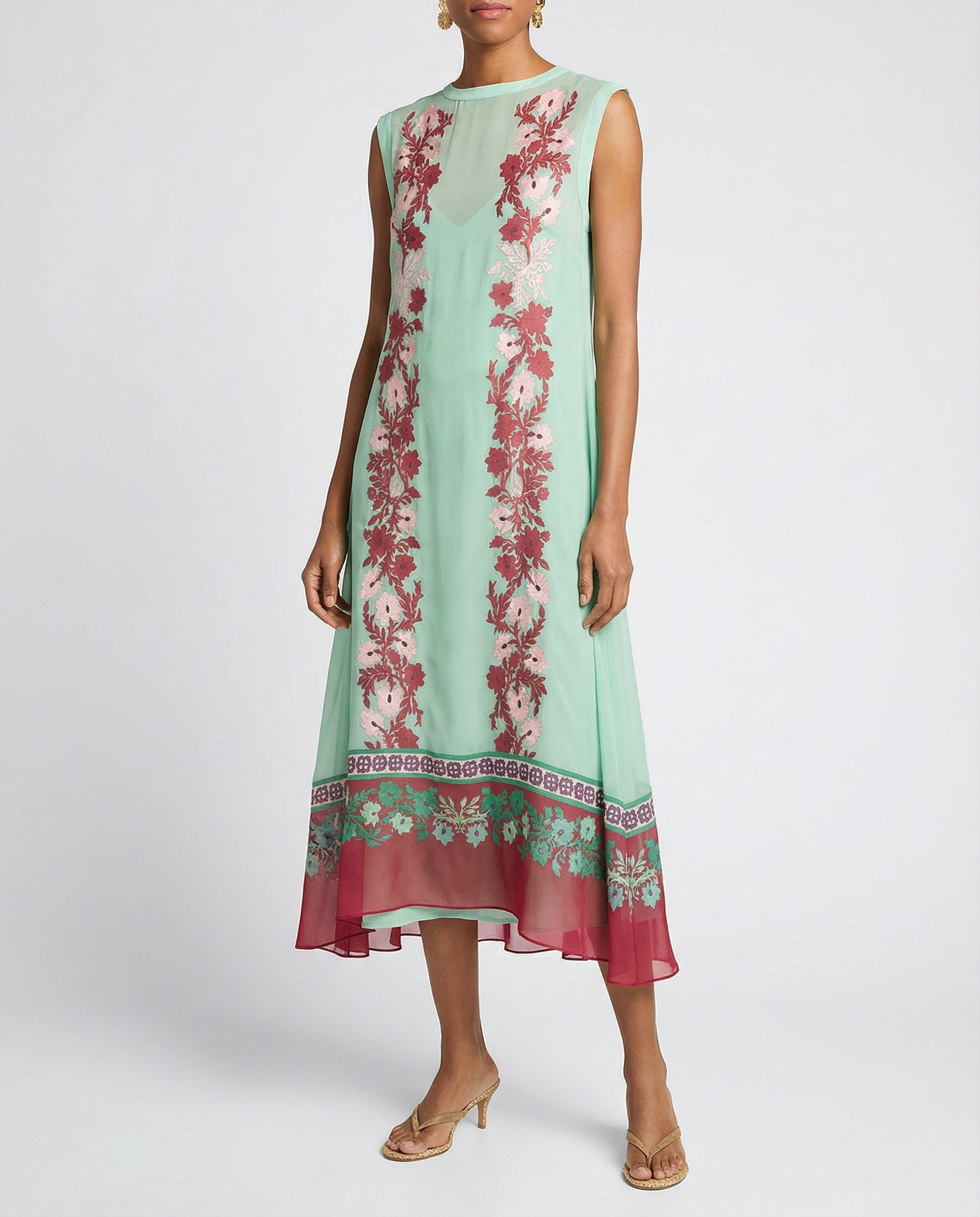La Double J Maria printed midi dress