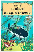Affiche BD - TINTIN - Le trésor de Rackham le Rouge - (en toile PVC, sans cadre)