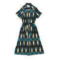 MINSA ARGYLE  DRESS BK&BL
