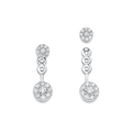 0.52 TCW Round Moissanite Diamond Ear Jacket Earrings - violetjewels