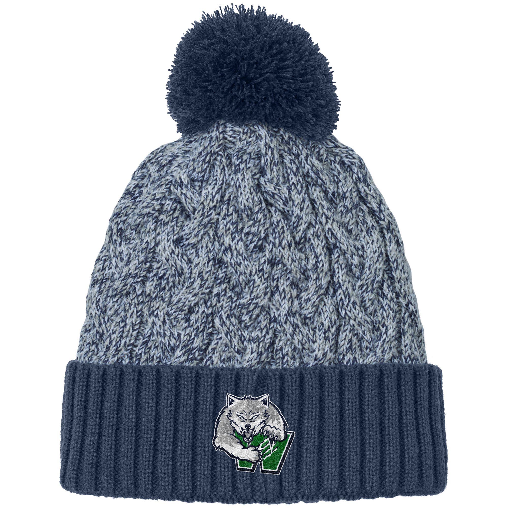 Woodbridge Wolfpack New Era Marled Knit Pom Beanie