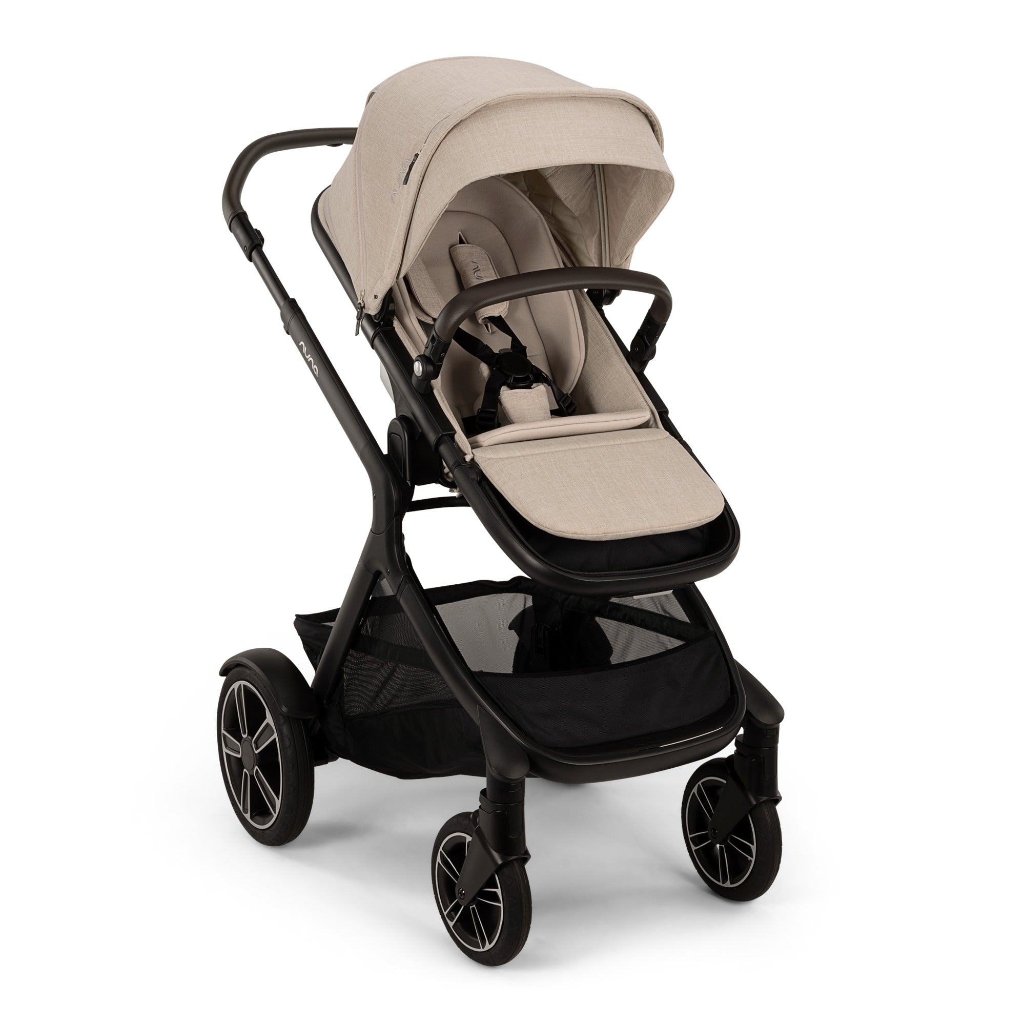Biscotti Nuna DEMI Next Stroller - Front Angle View, single-to-double with rider board | Bambi Baby