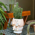 Funny Toilet Character Resin Succulent Pot