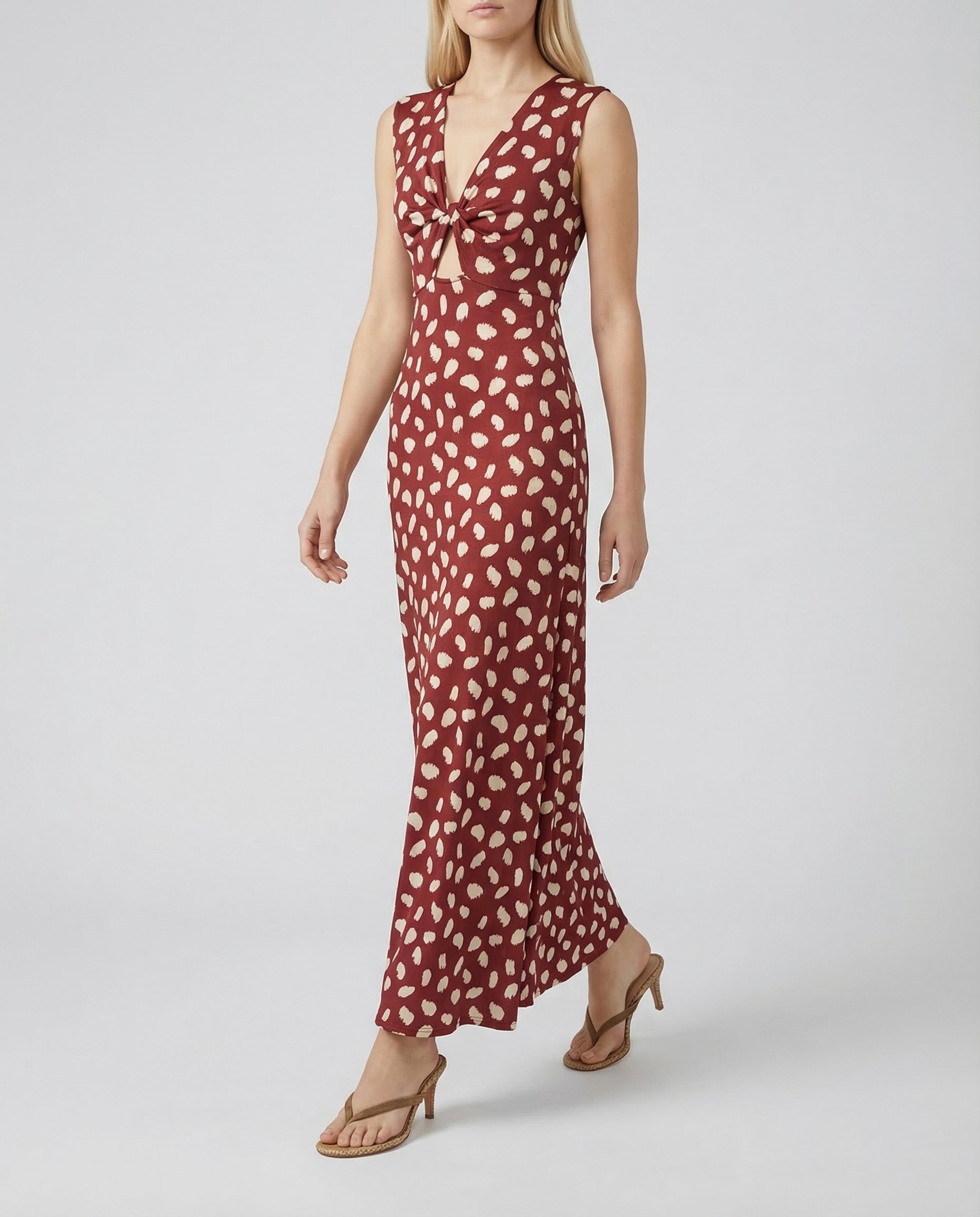Johanna Ortiz Horizonte mistico cutout printed midi dress
