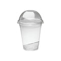 350ml Disposable PET Plastic Smoothie Cup with Dome Lid and Hole 10pack