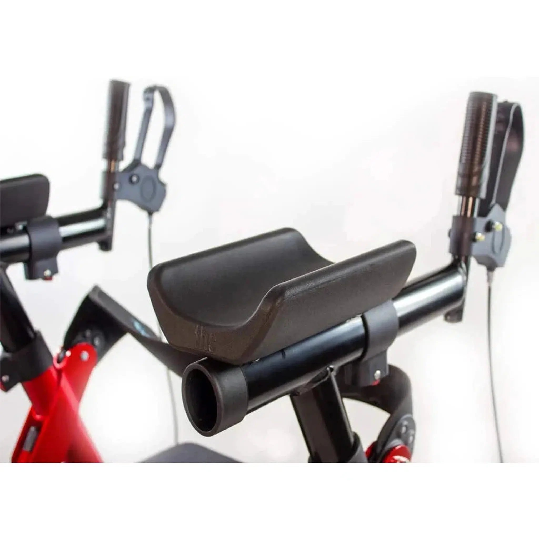 Platinum Health Walking Tall Deluxe Stand-Up Walker Rollator Elbow Support - Red