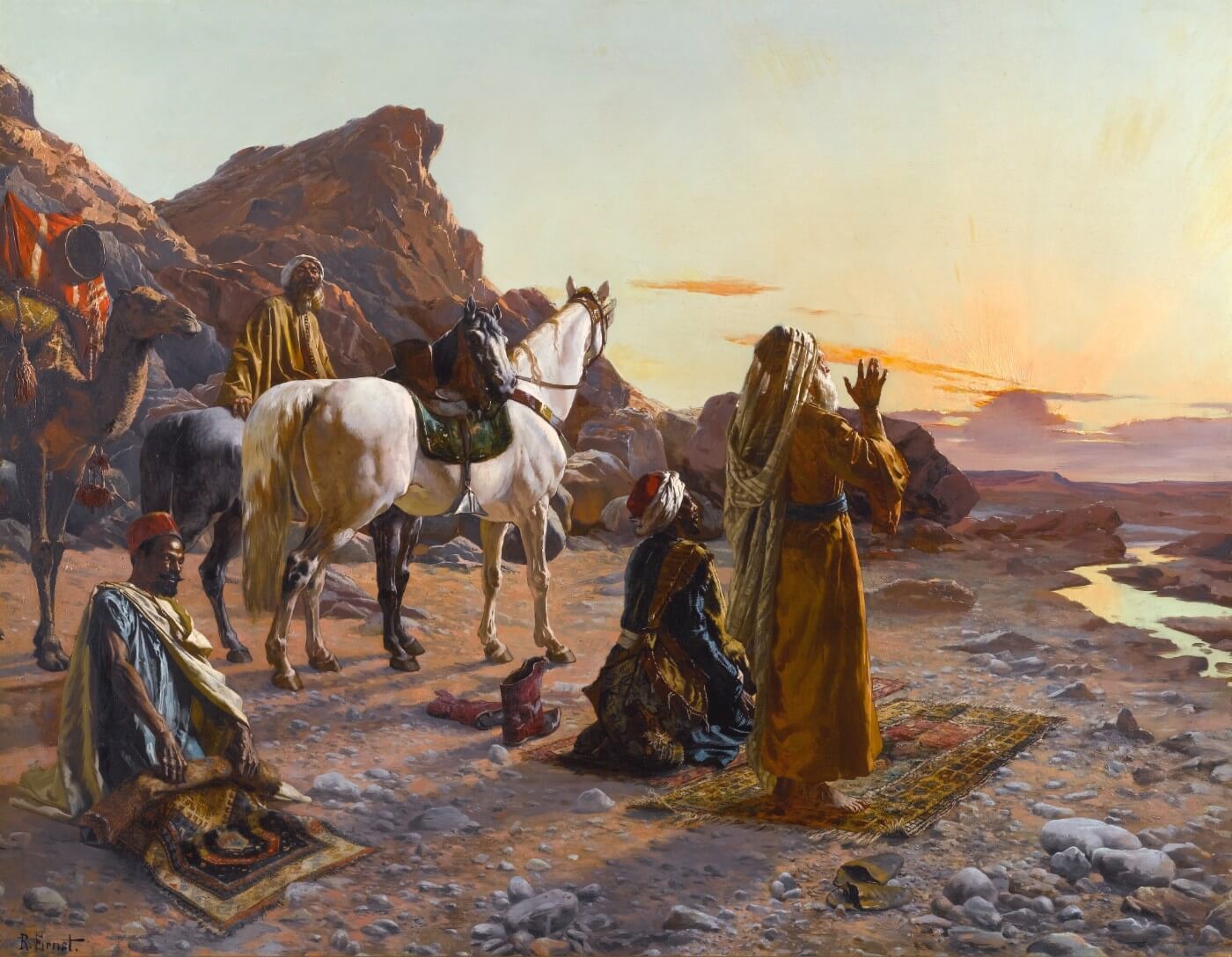 Prayer at The Sunrise - Canvas Prints