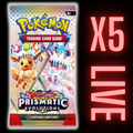 Prismatic Evolutions Booster Pack x 5 (LIVE)