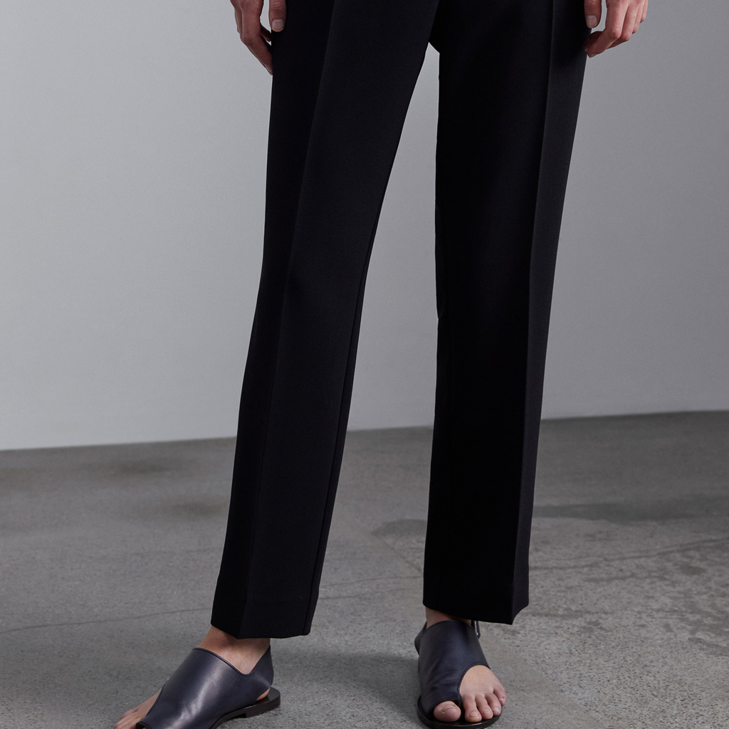 Phoenix Crepe Georgette Bukser, Sort