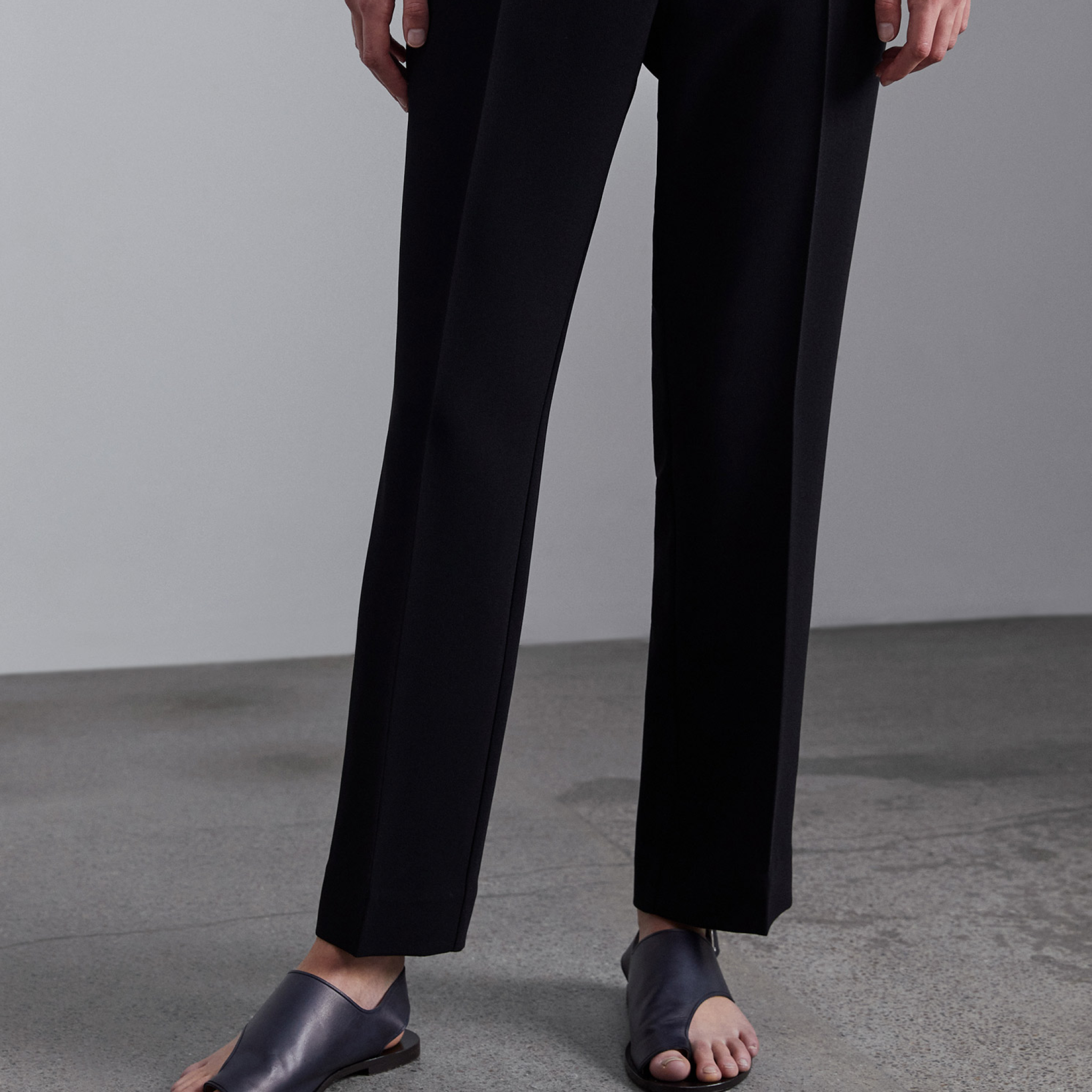 Phoenix Crepe Georgette Bukser, Sort