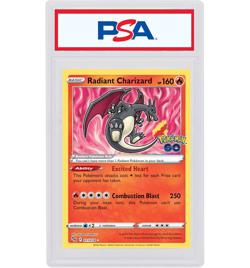 Radiant Charizard 2022 Pokémon Go #011/078 (PSA or BGS Graded) - 2022