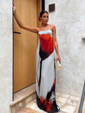 Rent the Luciana Maxi Dress with tulip print by Rat & Boa