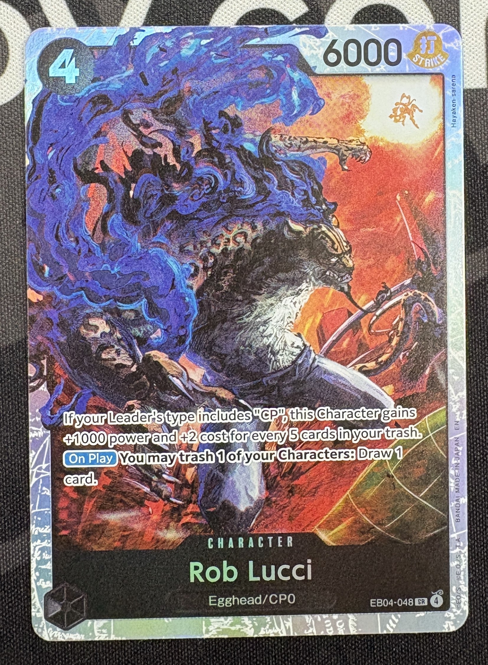 [English] One Piece Card Game  Rob Lucci  EB04-048 SR