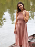 Adrienne Gauze Smocked Midi Dress Womens Dresses Threads 4 Thought