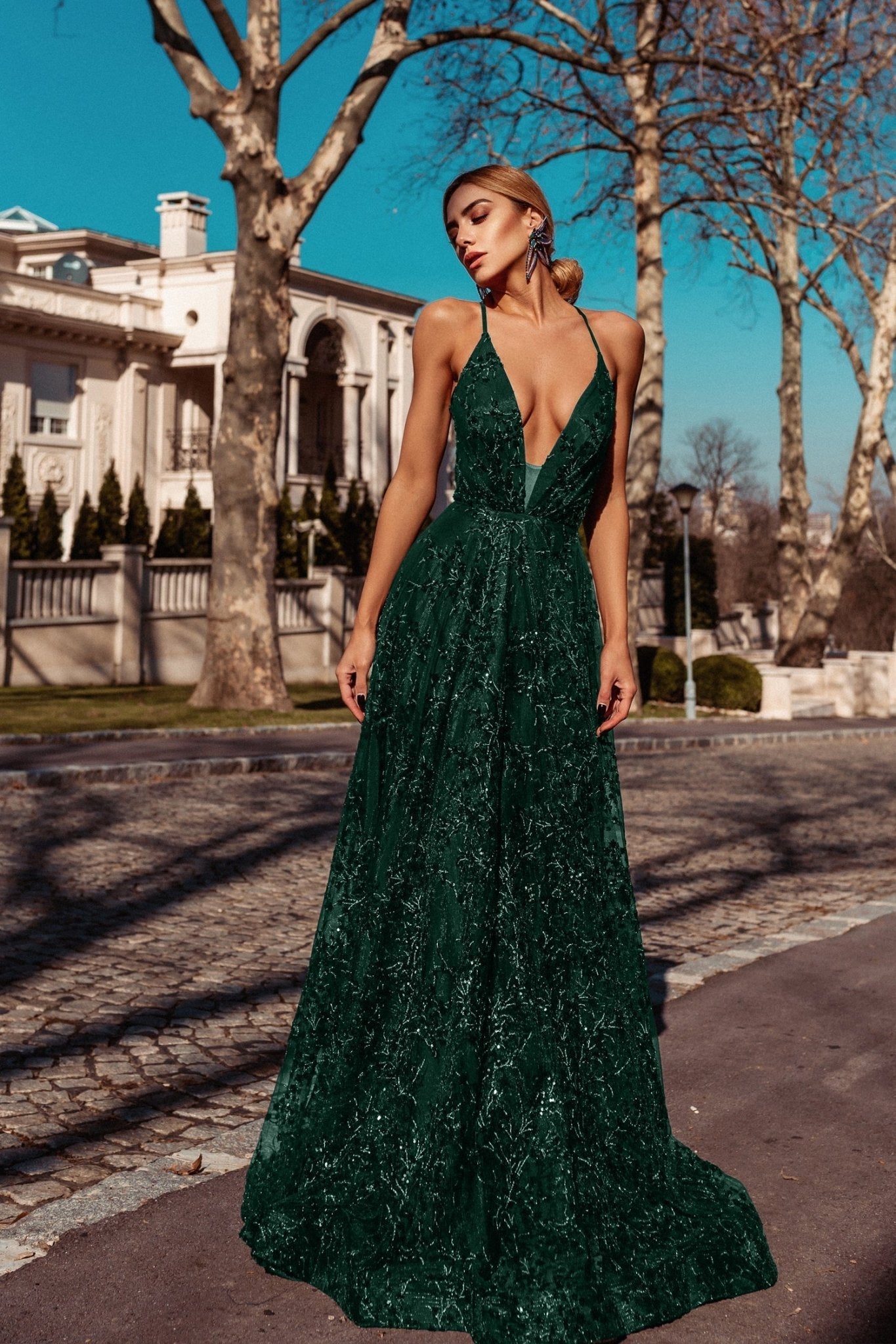 Emerald Green Prom Prom Under 100 One Shoulder Slit Side Dark Green Prom  Dresses Under 100