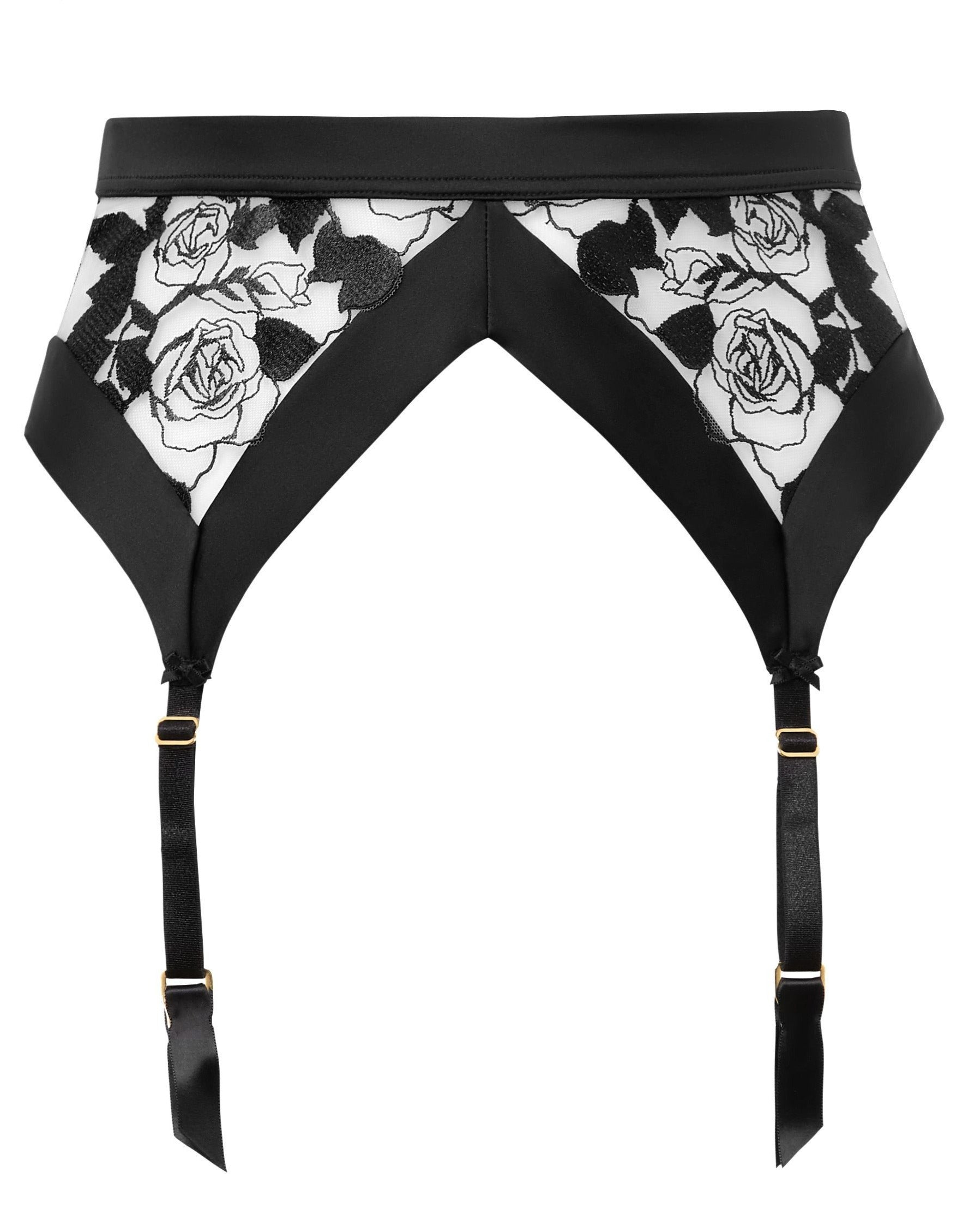 Black Rosabelle Suspender Belt by Dita Von Teese