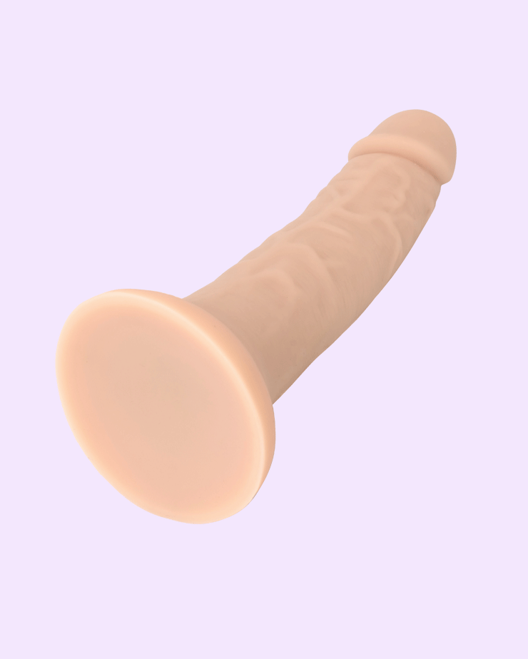 Biege | lifelike strap-on dildo base view