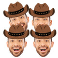 Custom Fun Face Cowboy Hat Essentials - 20 Ct