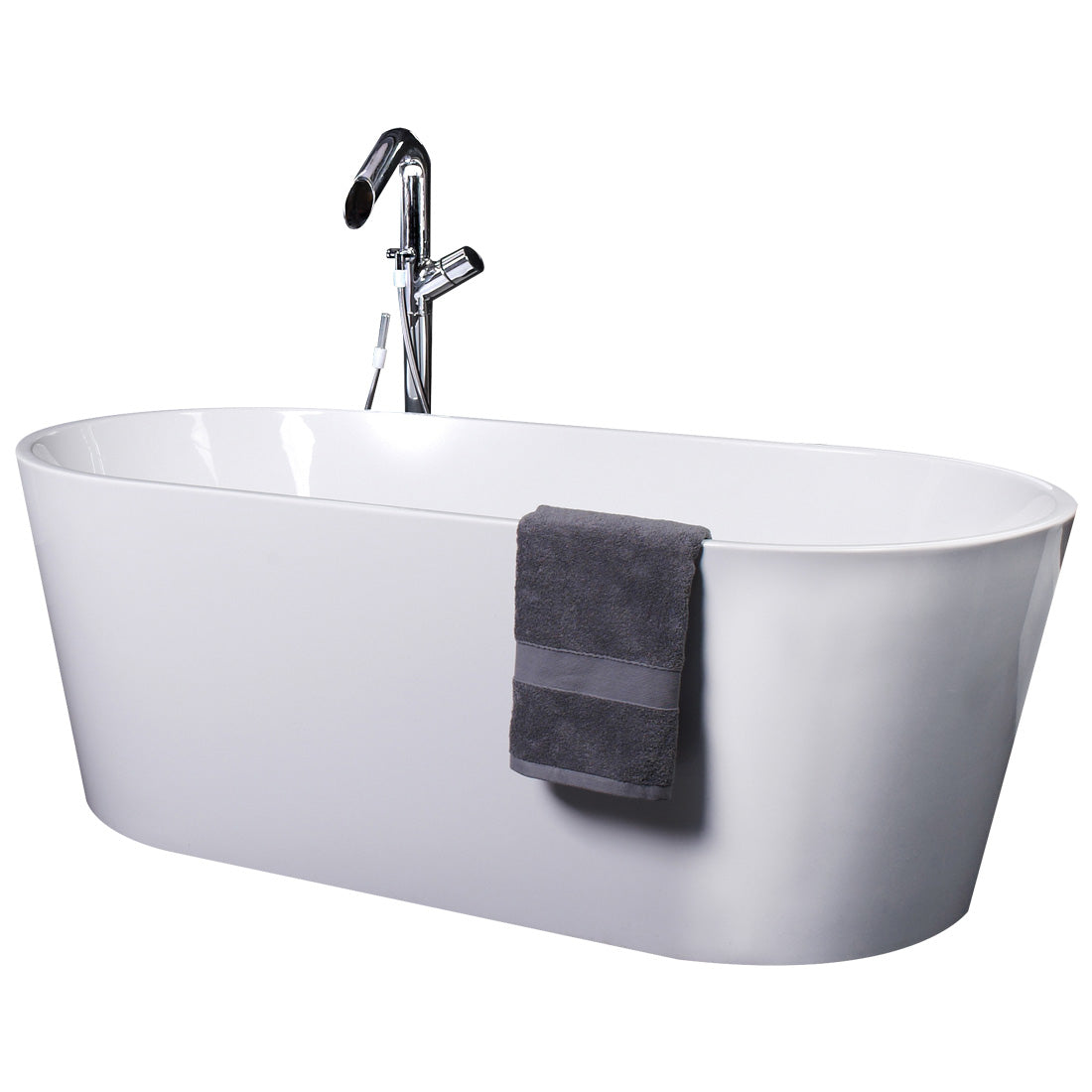 Bourne Cylindro 1700 Freestanding Bath White