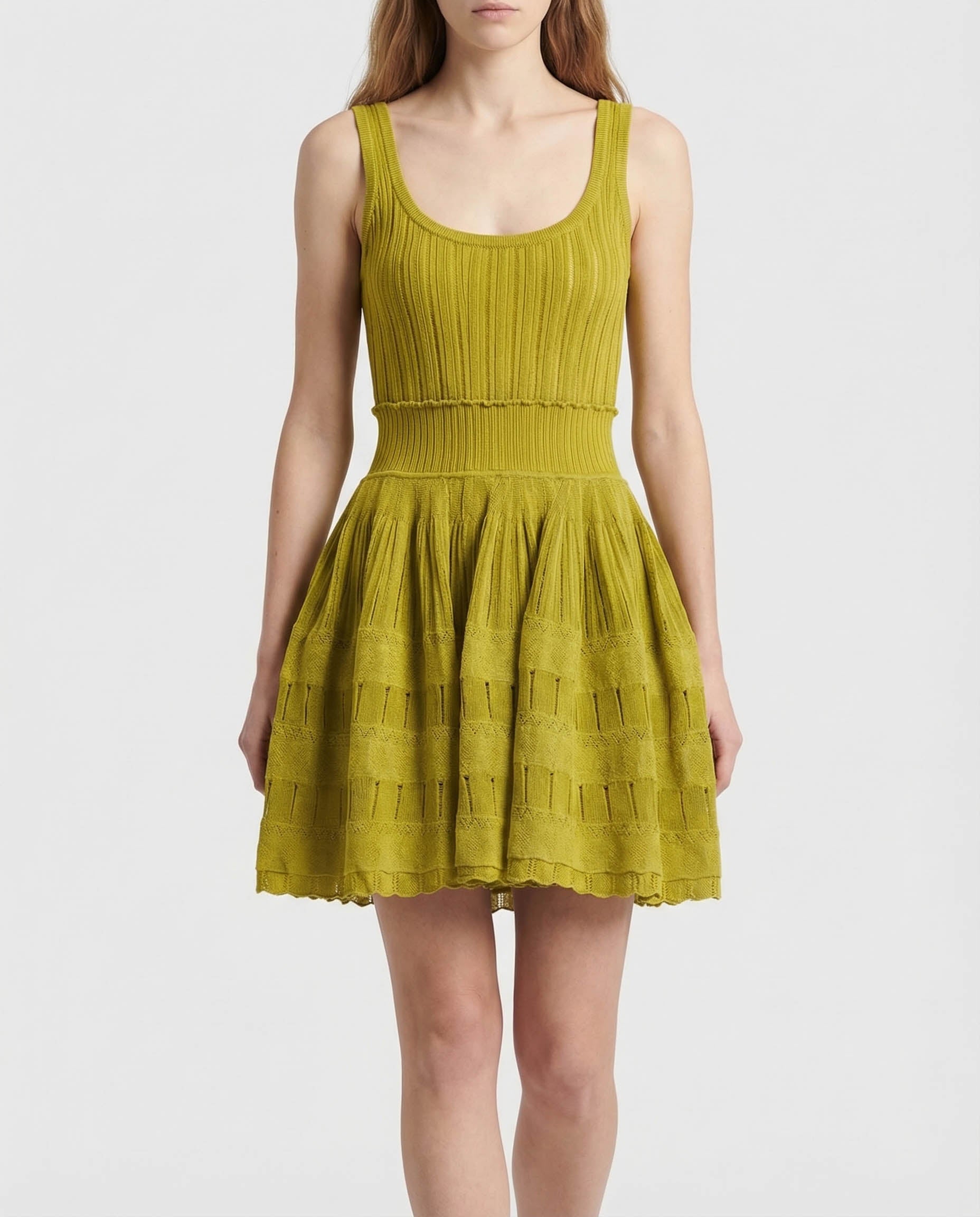 Crinoline knit mini dress