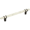 Amerock BP36650MWBBR BP36650 Carrione 6-5/16" Centers Cabinet Pull Marble White/Black Bronze