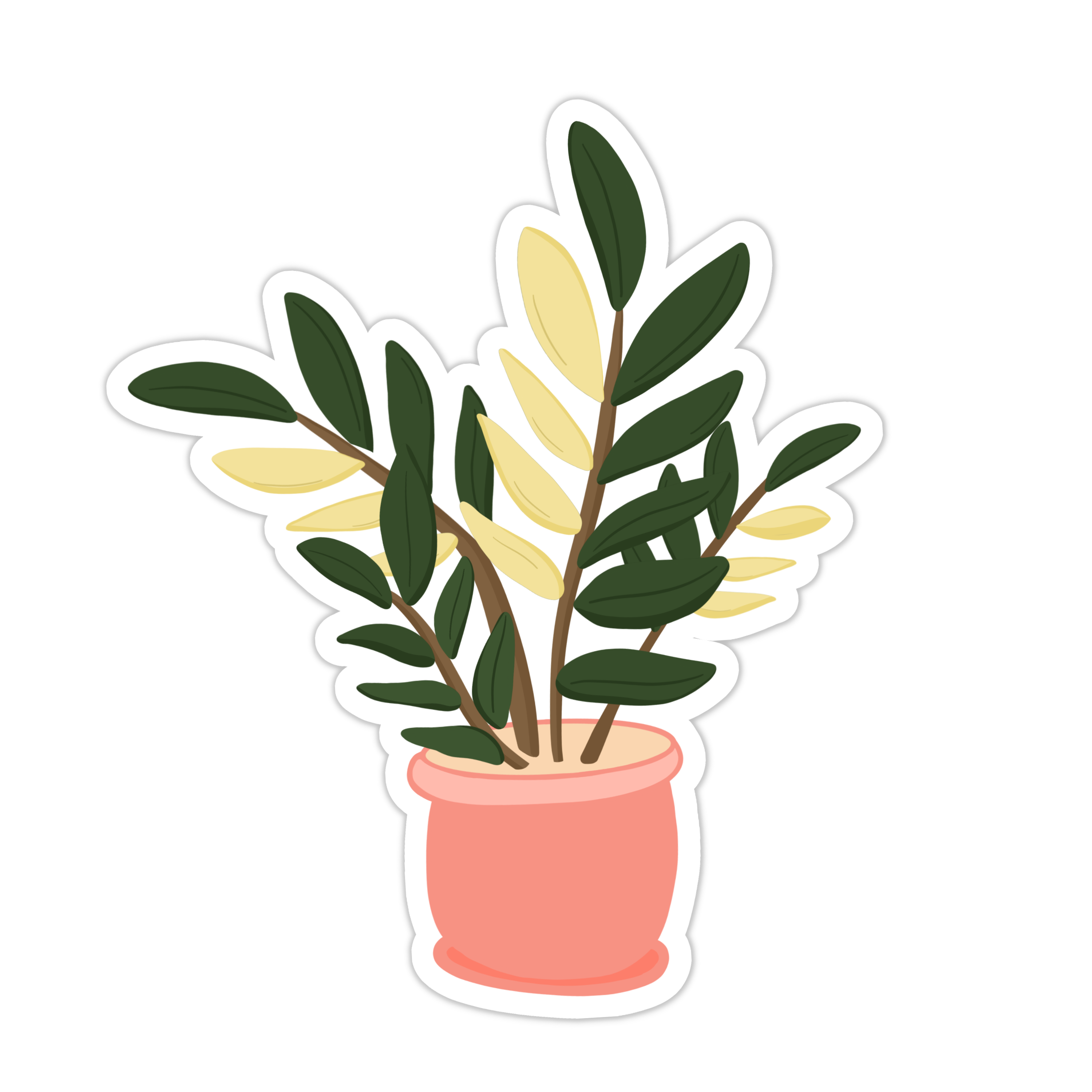 Variegated ZZ Plant Sticker