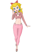Casual Princess Peach (no background) by MinyBoy5 on DeviantArt