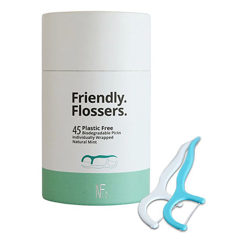 The Natural Family Co. Tannpirker med Tanntråd Friendly Flossers fra The Natural Family Co.