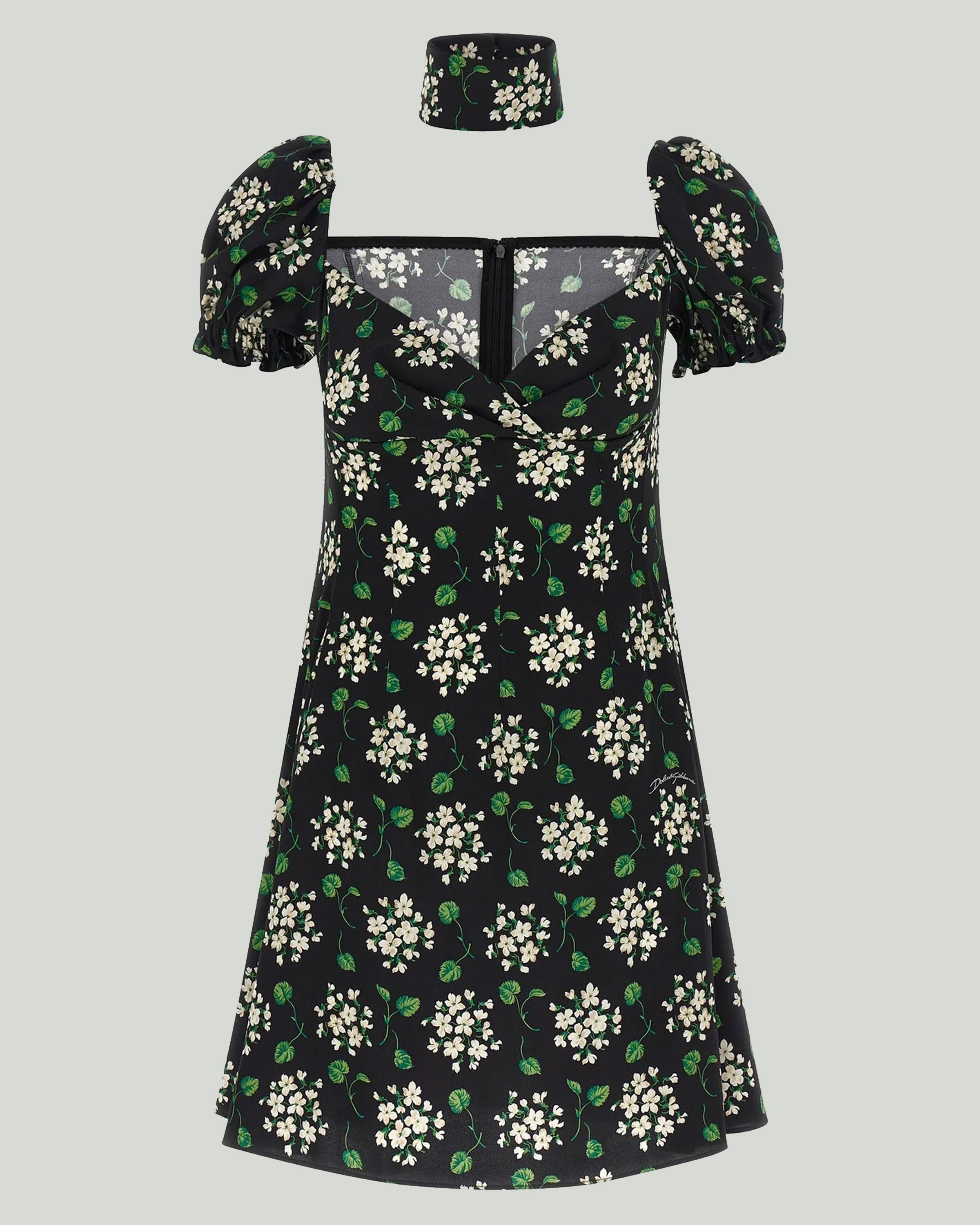 Floral puff sleeve mini dress