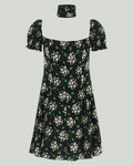 Floral puff sleeve mini dress