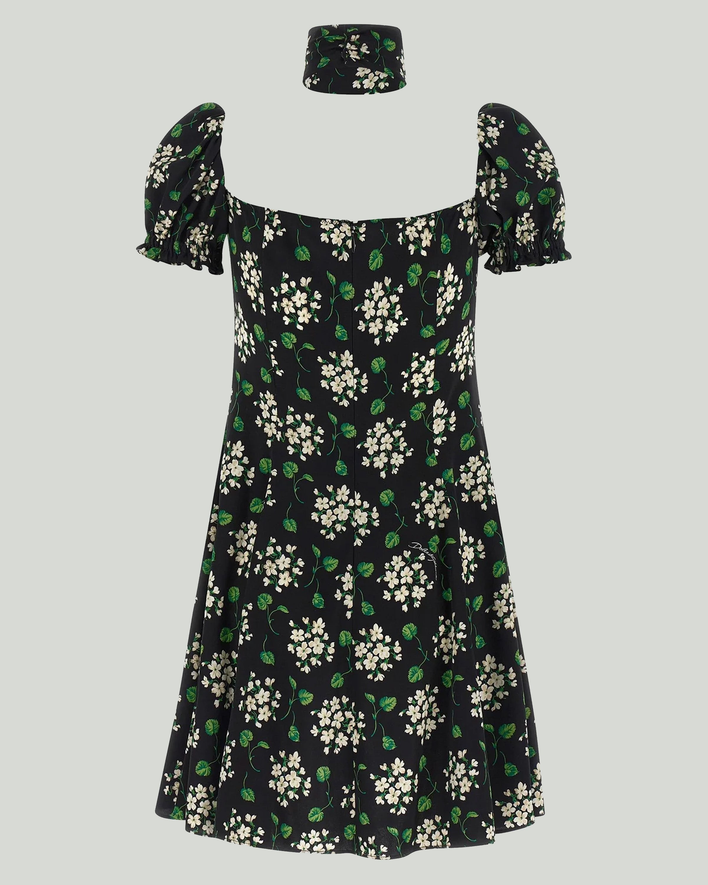 Floral puff sleeve mini dress