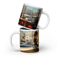 American vintage ceramic mug with the San Francisco Serenity artwork by Drese Art