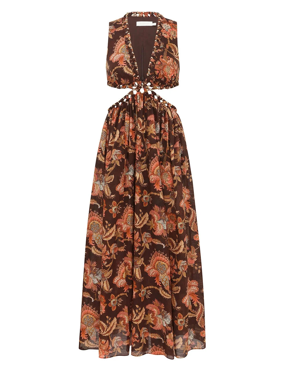 Zimmermann Aster cutout floral cotton midi dress