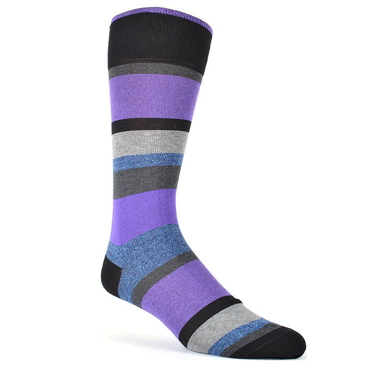 BAR STRIPE  SOCK - PURPLE