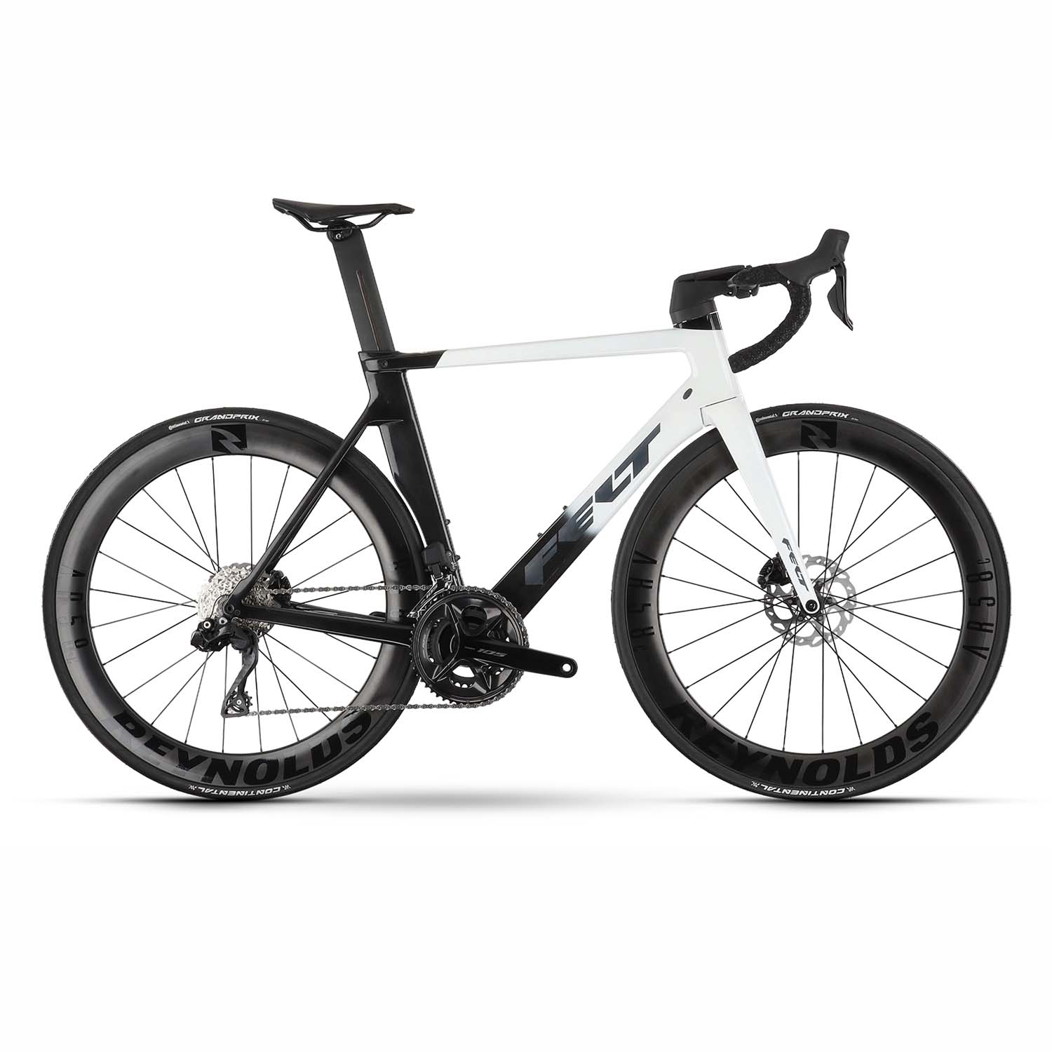 Felt AR Advanced, Shimano 105 Di2, Gloss White Brushed Pewter