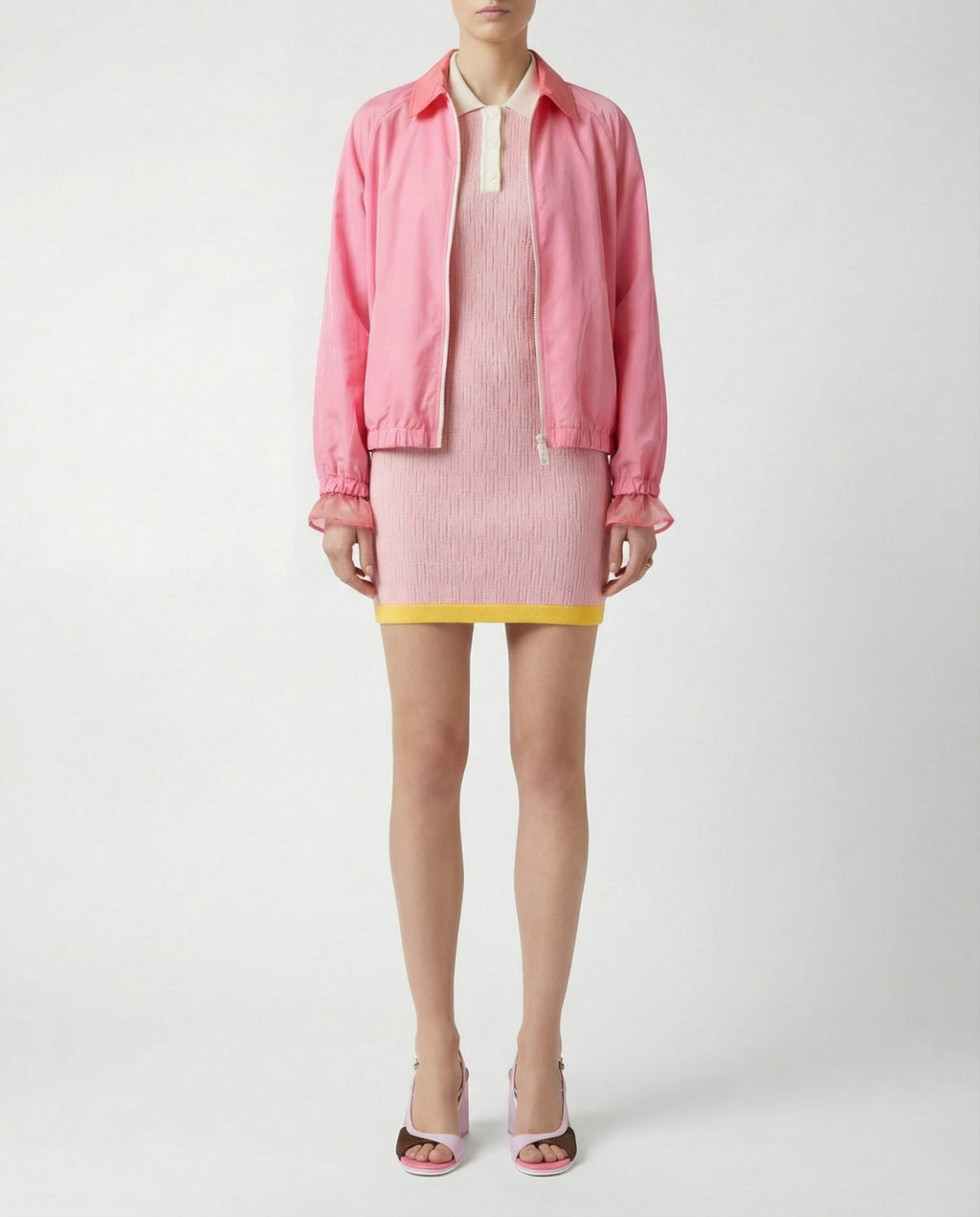 FF cotton and silk mini dress